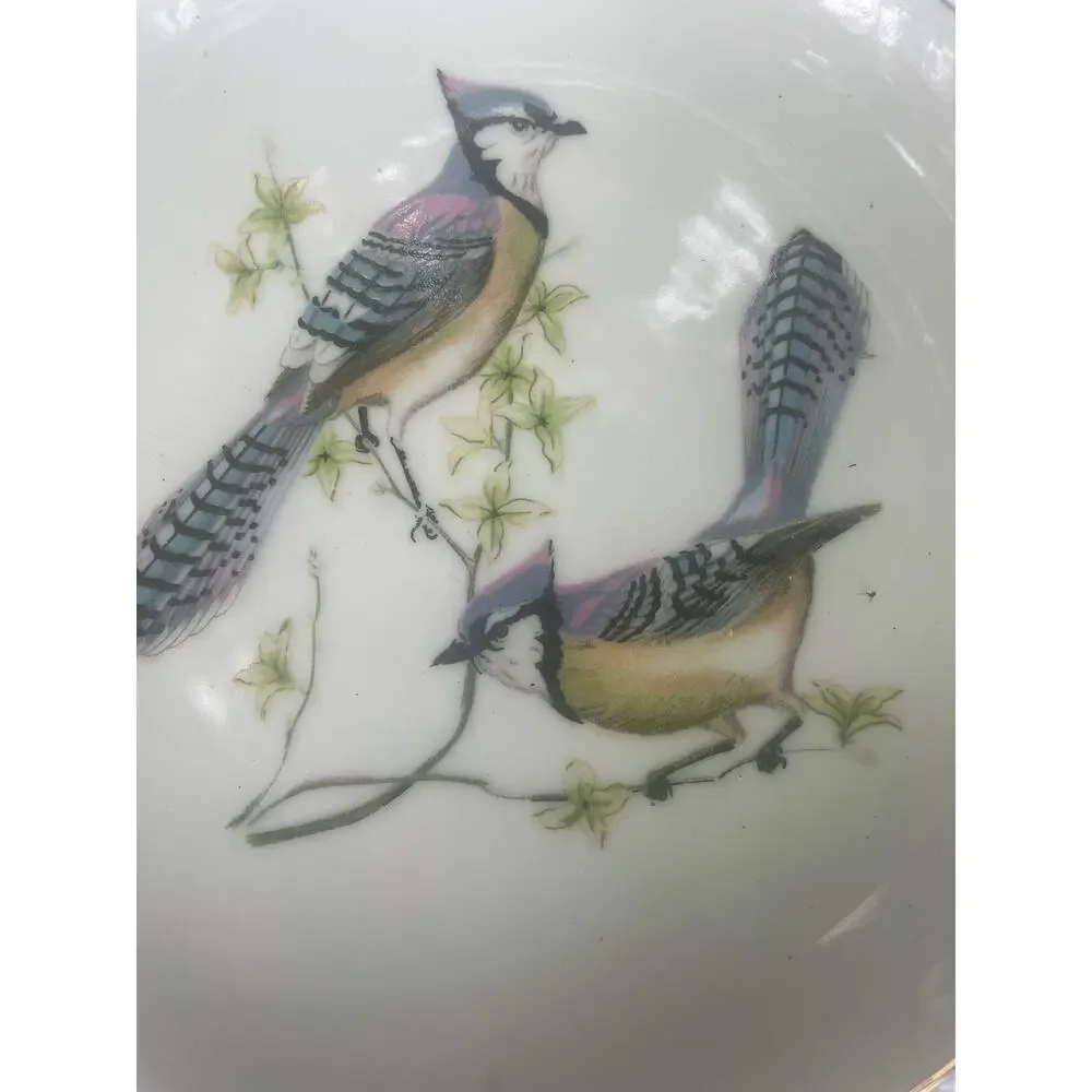 Vintage pair (2) 6” Chadwick Miller Plates Blue Jay Birds